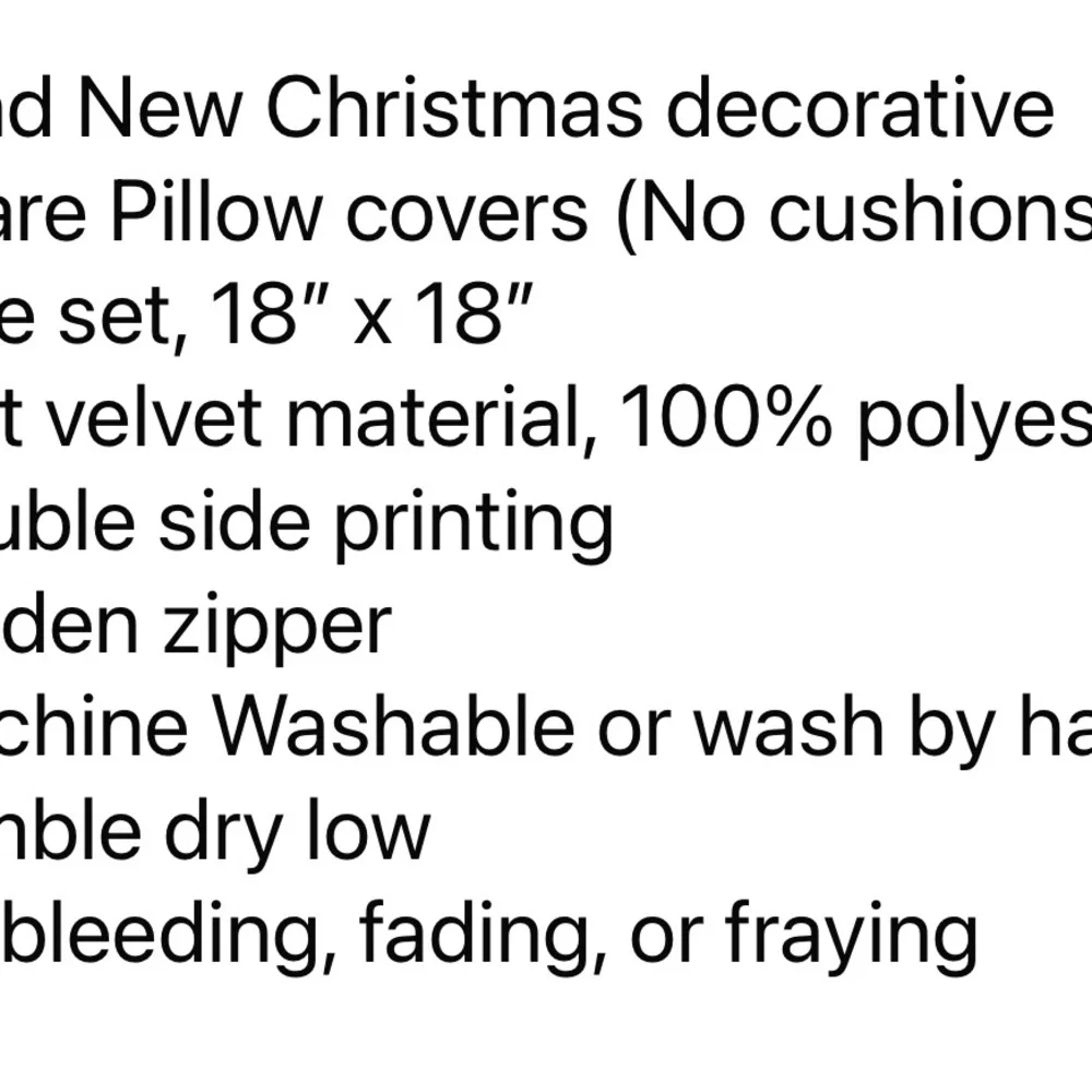 NEW (NIP) Christmas Decorative Pillow Covers Set, 4 piece Set